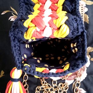 Stunning T-shirt Yarn Sling Bag