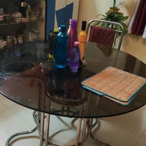 4 Seater  Glass Top Dining Table 🎉🎊🎉🎉