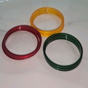 Plastic Bangles 3 Colour 2 Pack