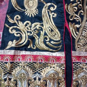 Black 15Kurti With Golden Embroidery