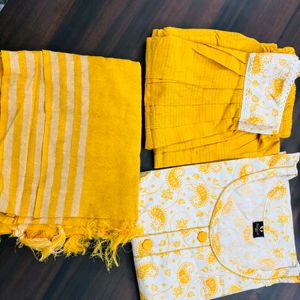 Yellow Colour Kurti Set