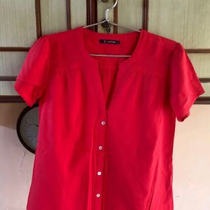 Red Button-up Top