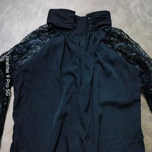 Women Black Net Top