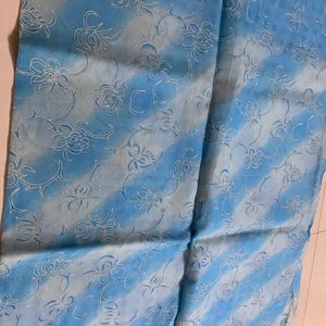 Sky Blue Cotton Saree