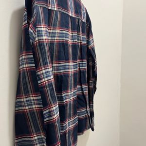 Big size Printed Check shirt