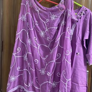 Purple Kurta Set