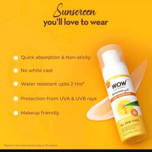 Wow Sunscreen Gel For All Skin Types