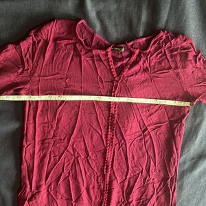 Maroon Top Full Length . Size Large