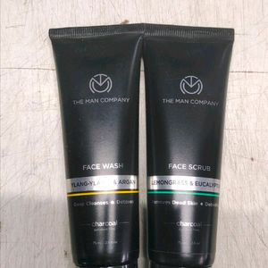 The Man Company Face Wash And Scrub Combo Unused (