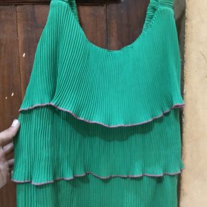 Peacock Green Colour One Strip Stretchable Top