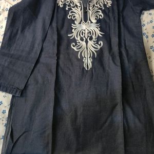 Straight Denim Kurti