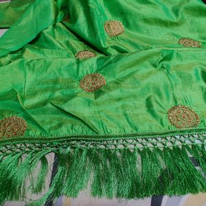 Silk Parrot  Green 💚 Saree