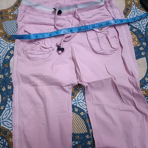 Beautiful Pink Knee Length Capri In 32 Waist