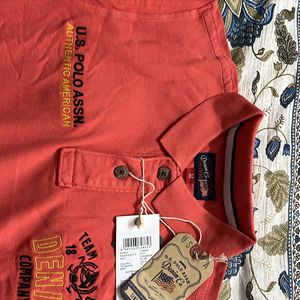 Brand New US Polo Orange T-shirt