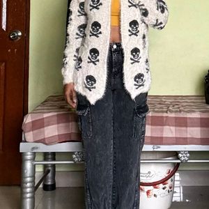 Off White Furr Cardigan