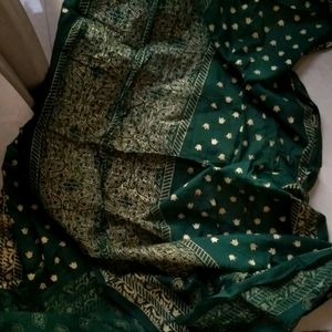 Green Anarkali Suit + Dupatta