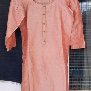 Stitched Coral Pant Suit Without Dupatta