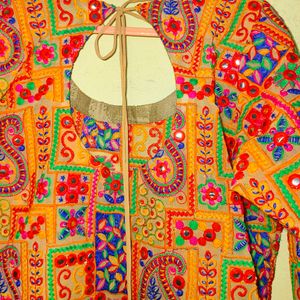 Heavy Full Embroidered Kurti With Latkan