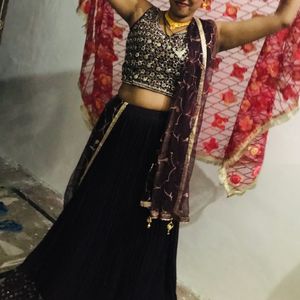 Purple Color Langa Choli