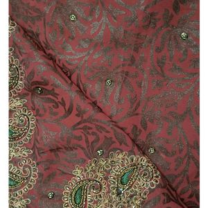 Maroon Heavy Stone Work Saree