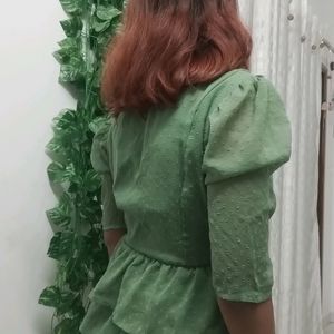 Faballey's A- Line Olive Green Top