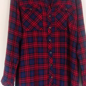 Checkered Cotton Shirt For Bust 38