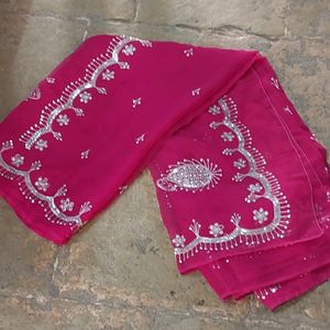 Rani Pink Darbari Saree