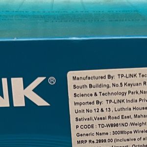 TP-Link 300Mbps Wireless N ADSL2+ Modem Router