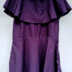 Fit And Flared Purple Dress