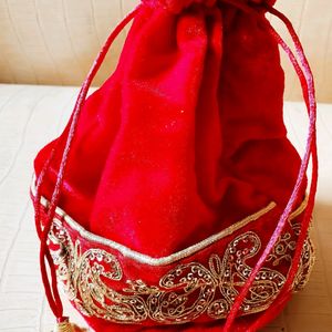 Beautiful Hand Embroidery Potli Bag For Function