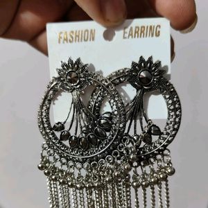 Silver Oxidised Unused Earring For Women