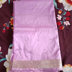 Silver Border Saree With Blouse