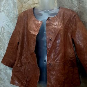 VTG 80s Anne Klein Leather Jkt