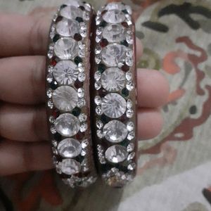 Lakh K White Stone Bangle So Pretty