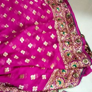 Heavy Designed Saree With Stitched Blouse