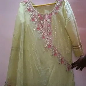 Stitched Salwar Suit With Gota PattiKurta