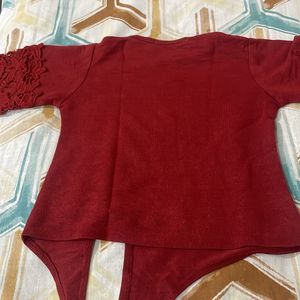 Stylish Red Tshirt For Girls