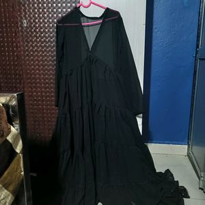 Shrug Abaya With Heavy Flare