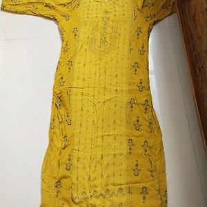 Mustard Colour Kurta