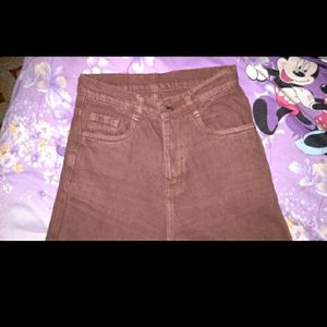 Brown Wide Leg Jeans