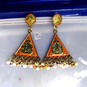 Oxidized Gold Plated Earrings