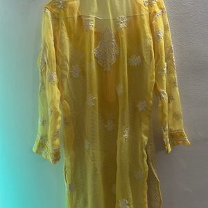 Pure Chikankari Kurta With Inner Lining