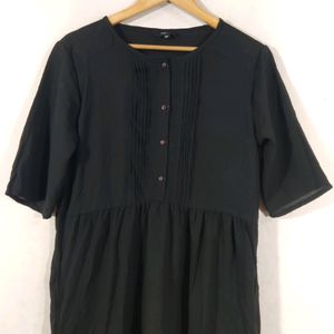 NNN Black Plain Western Dress (Women's)