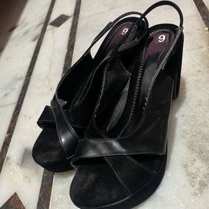 Black High Heel Sandal