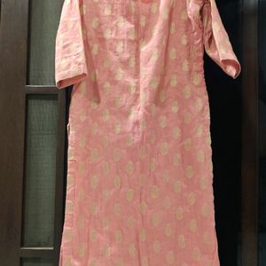 #Today's Offer Peach Kurta With Boat Neck