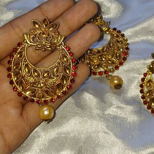 Maangtika and Earring Set