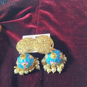 Sky Blue Wedding Wear Earrings 😀😀