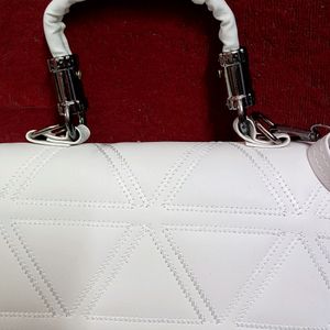 New White Leather Expensive Looking Bag