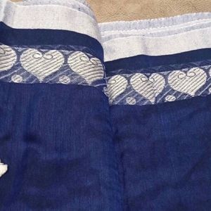 Pure Cotton Handloom Saree💙🩵