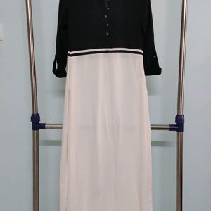 VISHUDH Black & White Kurta